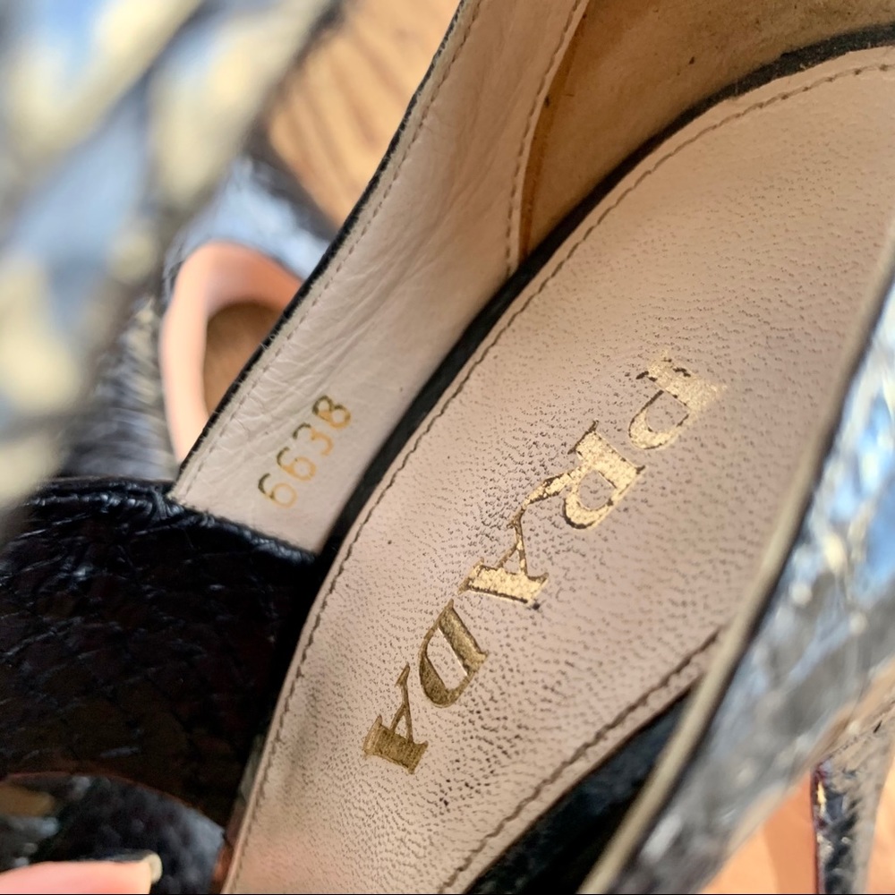 Prada Python Leather Platform Heels - Picture 9 of 16